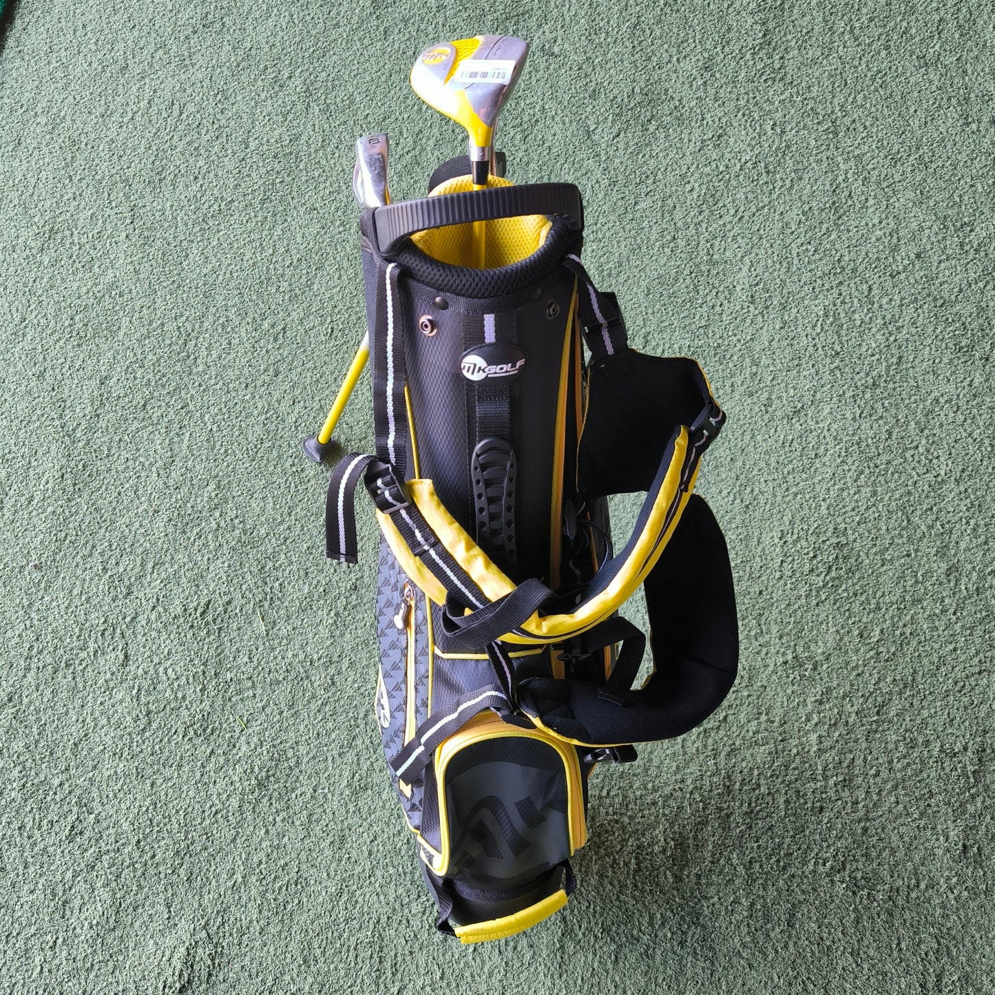 Mkids Yellow Half Set FW, 7i, 9i, Putter, Bag