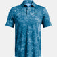 UA Playoff 3.0 Printed Polo Photon Blue/Midnight Navy