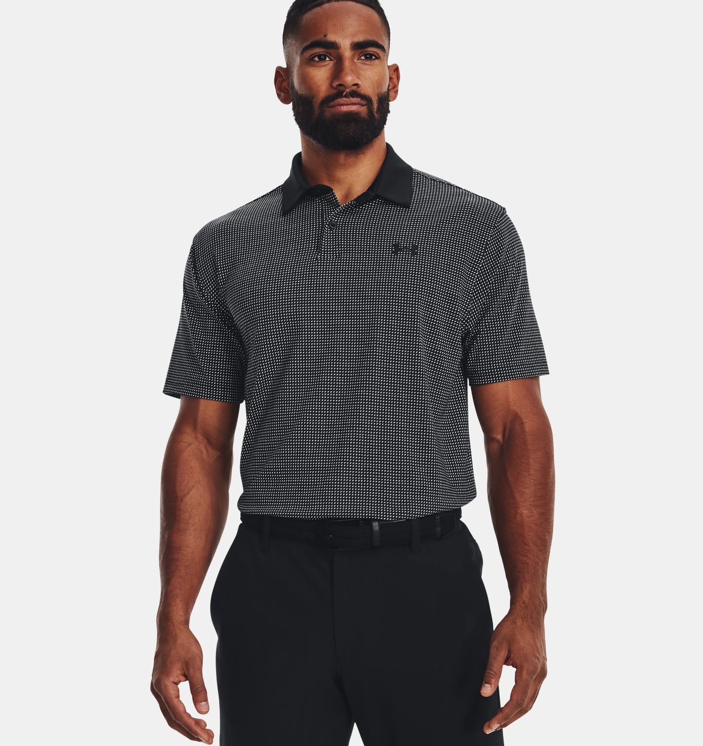 UA T2G Printed Polo Black/White