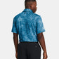 UA Playoff 3.0 Printed Polo Photon Blue/Midnight Navy