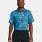 UA Playoff 3.0 Printed Polo Photon Blue/Midnight Navy