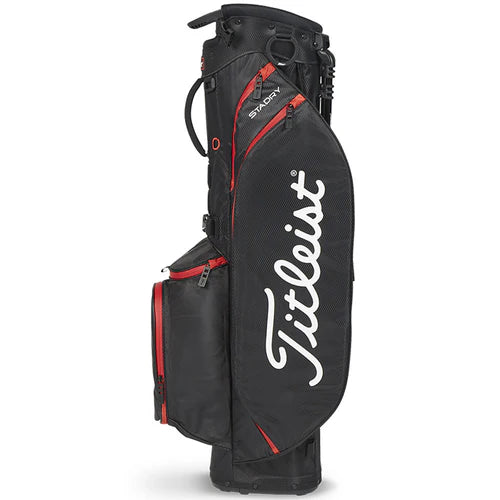 Players 4 Stadry Stand Bag Black/Black/Red