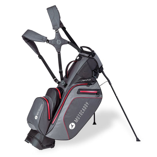 Hydroflex Waterproof Stand Bag Charcoal/Red